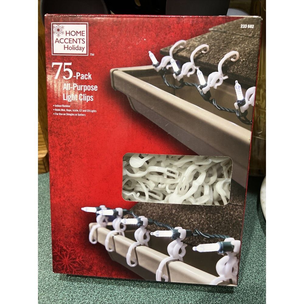 Christmas Light Clips 75 All Purpose XMAS Holiday Gutter Shingles C7‎ C9 Mini